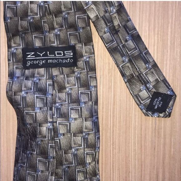 Men's Zylos George Machado Printed Tie - Picture 7 of 9